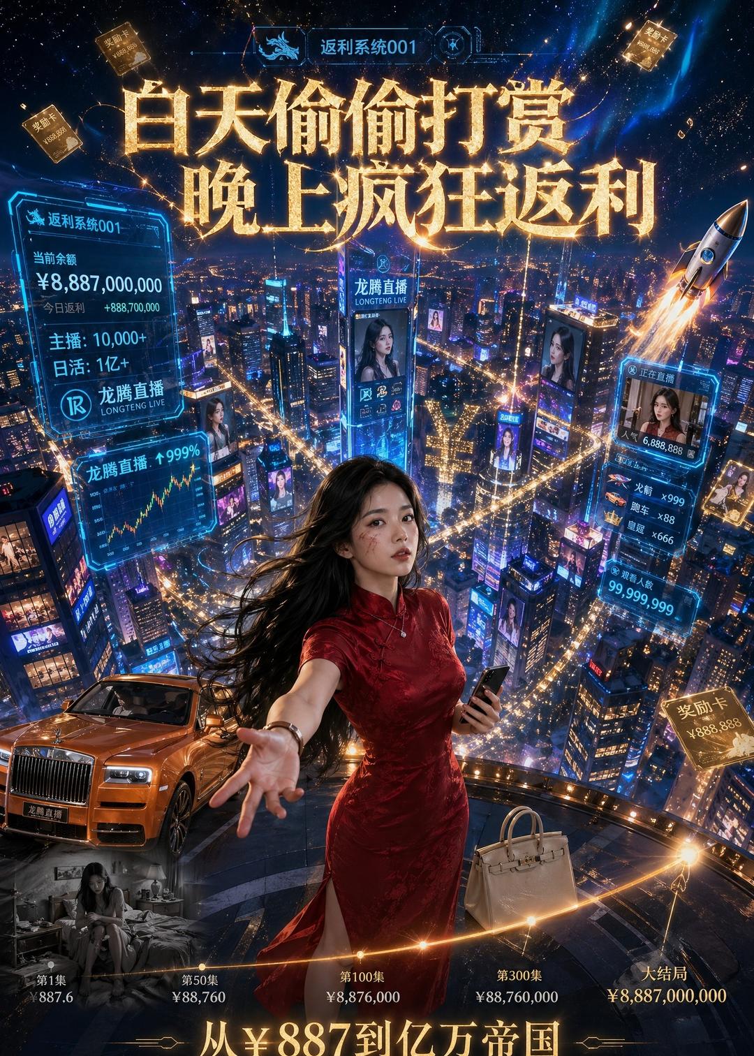 白天偷偷打赏，晚上疯狂返利
