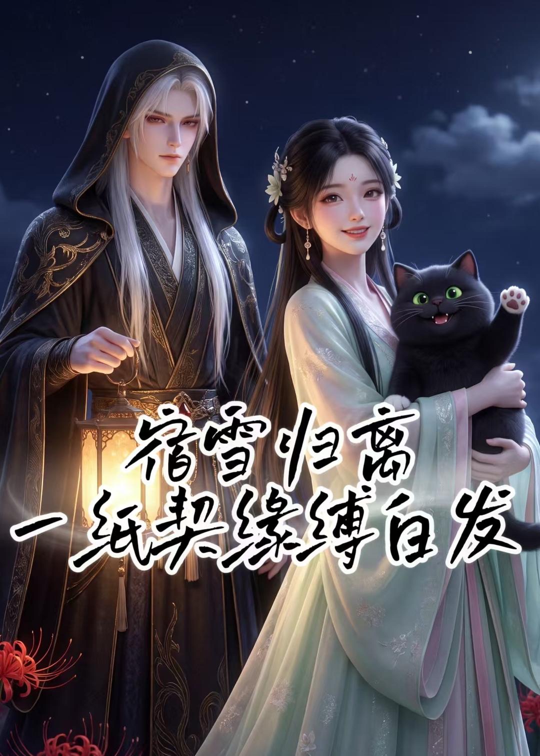 宿雪归离一纸契缘缚白发