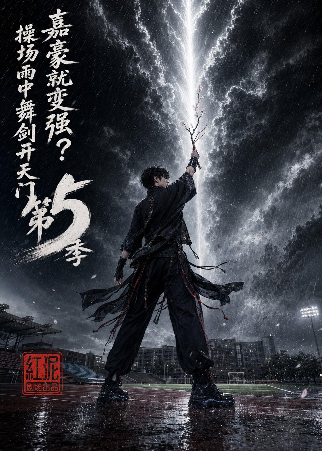 嘉豪就变强操场雨中舞剑开天门第五季